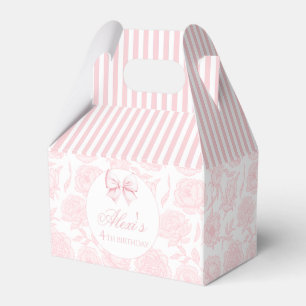 Niedliches pastellrosa Bugband Geburtstagskind Geschenkschachtel