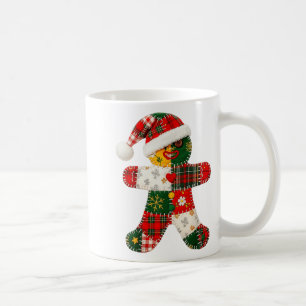 Niedliches Patchwork Gingerbrei Mann Weihnachten M Kaffeetasse
