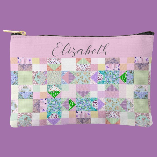 Niedliches Patchwork-Quilting für benutzerdefinier Zubehörtasche (Von Creator hochgeladen)