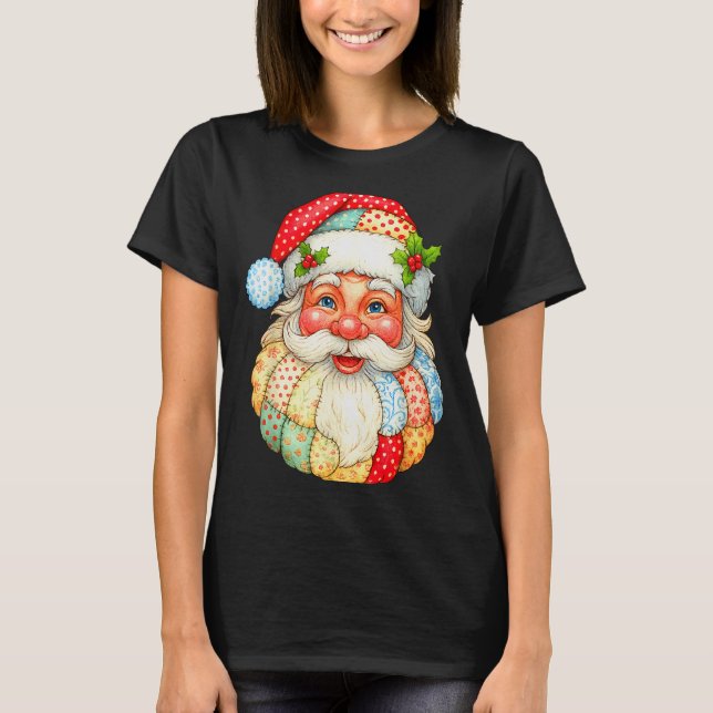 Niedliches Patchwork Weihnachten Weihnachten Weihn T-Shirt (Vorderseite)