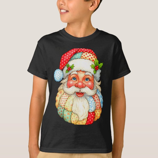 Niedliches Patchwork Weihnachten Weihnachten Weihn T-Shirt (Vorderseite)