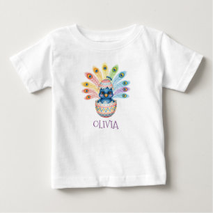 Niedliches Peacock-Hatching von Ostereiern Baby T-shirt
