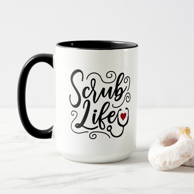 niedliches Peeling der Krankenschwester Tasse (Mit Donut)