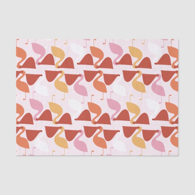 Niedliches Pelican Tissue Paper Seidenpapier (Vorderseite)