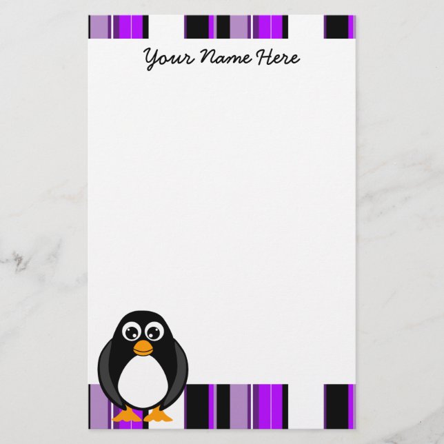 Niedliches Penguin-Briefpapier Briefpapier (Vorderseite)
