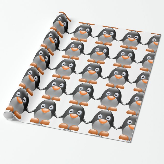 Niedliches Penguin-Verpackungs-Papier Geschenkpapier (Ungerollt)