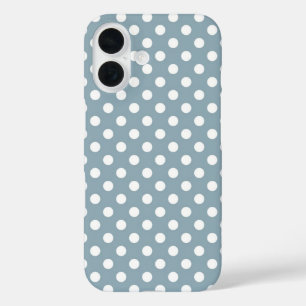 Niedliches Periwinkle Polka Dots Muster iPhone 16 Hülle
