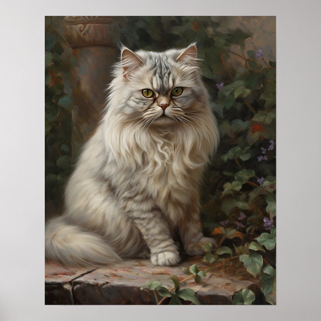 Niedliches Persisches Cat Art Print Poster (Vorne)