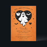 Niedliches Personalisieren des Halloween-Geisterhe Einladung<br><div class="desc">Niedliche Einladung von Halloween Ghost Herzogin</div>
