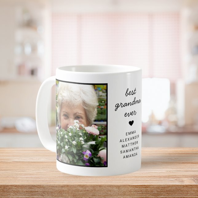 Niedliches Personalisiert Bestes Oma je Foto Kaffeetasse (Cute Personalized Best Grandma Ever Photo Coffee Mug)