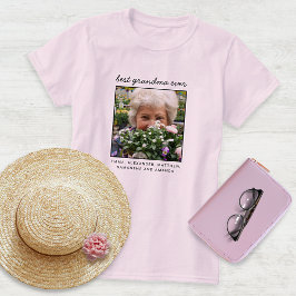 Niedliches Personalisiert Bestes Oma je Foto T-Shirt