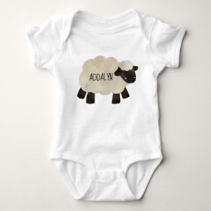 Niedliches Personalisiertes Baby Sheep Säugling Kl Strampler