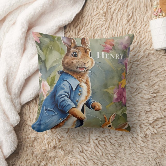 Niedliches Personalisiertes Beatrix Potter Kinderz Kissen (Decke)