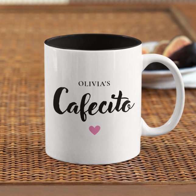 Niedliches Personalisiertes Cafecito Script Tasse (Von Creator hochgeladen)