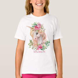 Niedliches Personalisiertes Einhorn T-Shirt