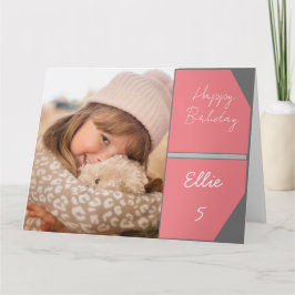 Niedliches personalisiertes Foto Geburtstagsdesign Karte