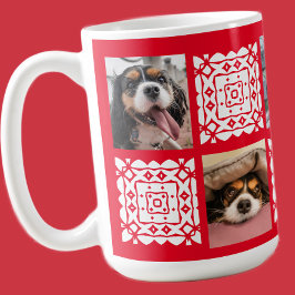 Niedliches Personalisiertes Foto Rotes Geschenk fü Kaffeetasse