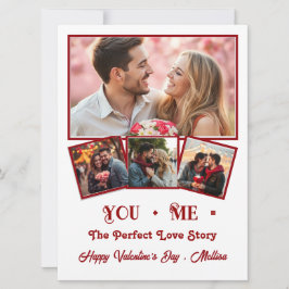 Niedliches Personalisiertes Foto Valentinstag Feiertagskarte