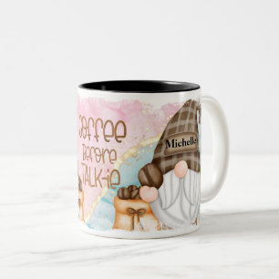 Niedliches Personalisiertes Gnome Zweifarbige Tasse