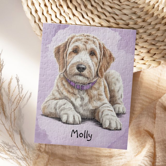 Niedliches Personalisiertes Goldendoodle Puzzle (Von Creator hochgeladen)