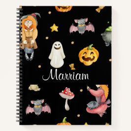 Niedliches Personalisiertes Halloween-Notebook Notizbuch