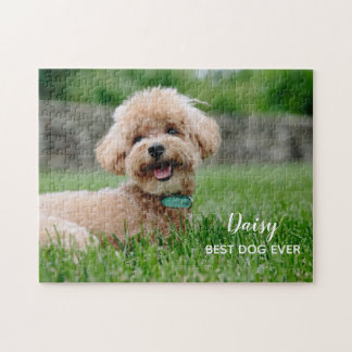Niedliches Personalisiertes Hundename-Foto Puzzle