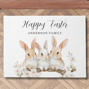 Niedliches Personalisiertes Kaninchen Ostern Fußmatte