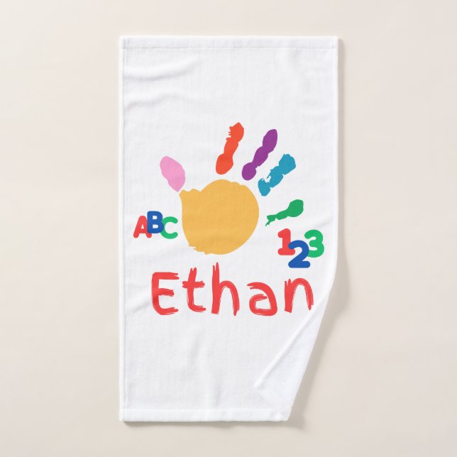 Niedliches Personalisiertes Kid's ABC Handfarbe 12 Handtuch (Handtuch)