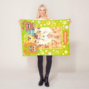 Niedliches personalisiertes KinderFoto Fleecedecke
