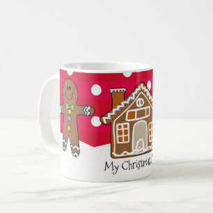 Niedliches Personalisiertes Lebkuchen Weihnachten Kaffeetasse