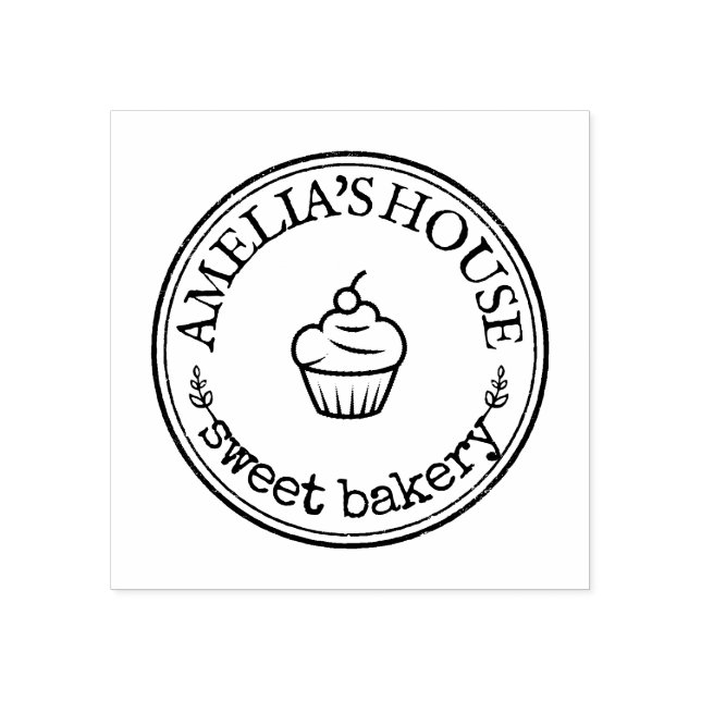 Niedliches Personalisiertes Logo Gummistempel (Prägung)