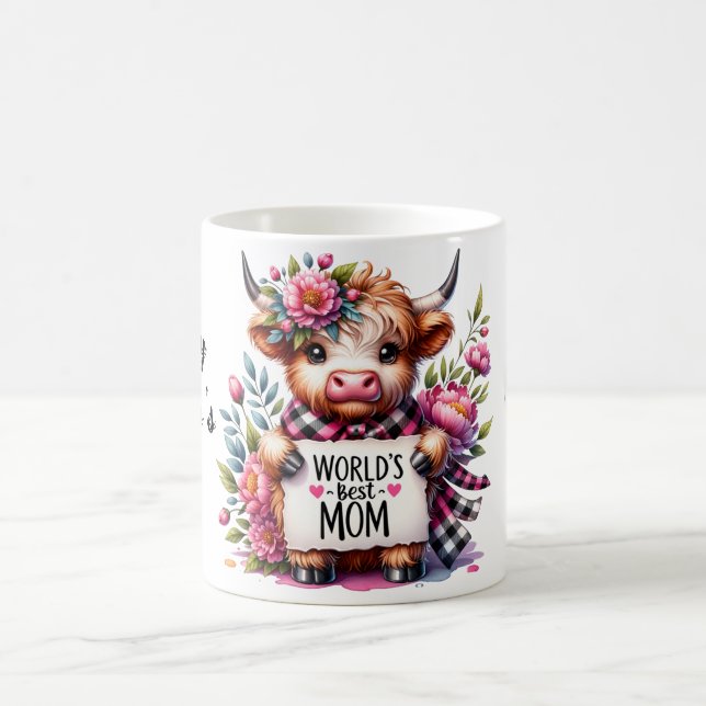 Niedliches Personalisiertes Muttertagsangebot/Kuh Kaffeetasse (Mittel)