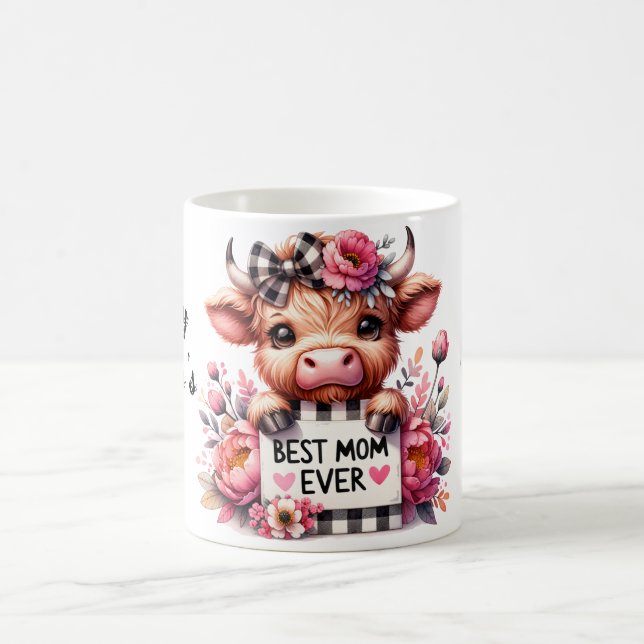 Niedliches Personalisiertes Muttertagsangebot/Kuh Kaffeetasse (Mittel)