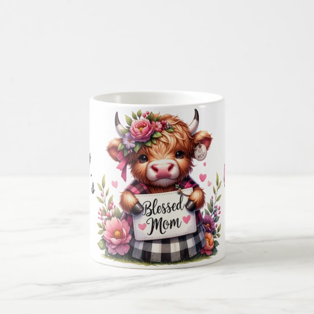 Niedliches Personalisiertes Muttertagsangebot/Kuh Kaffeetasse (Mittel)