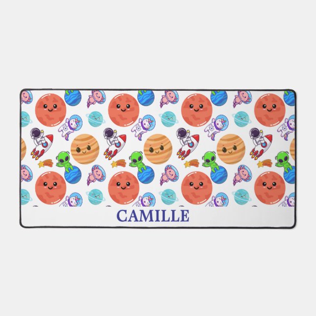 Niedliches Personalisiertes Raummuster Schreibtisc Schreibtischunterlage (Vorderseite)