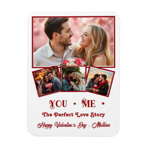 Niedliches personalisiertes Valentinstag Foto Magnet