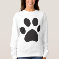 Niedliches Pet Black Prints Women's Basic Sweatshi