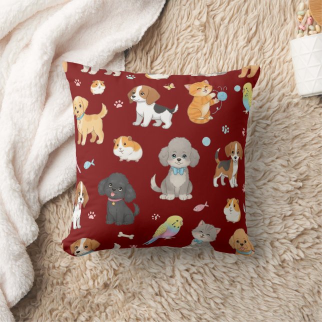 Niedliches Pet Muster Kissen (Decke)