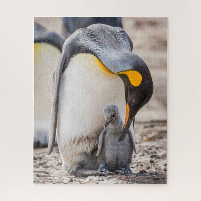 Niedliches Petguin und Kiche Puzzle (Vertikal)