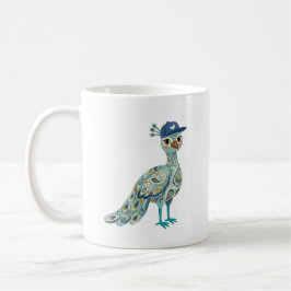 Niedliches Pfauenhennen-Baseballcap-Mug Kaffeetasse