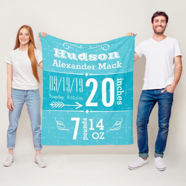 Niedliches Pfeil-Muster, jedes farbige Baby-Decken Fleecedecke (Beispiel)