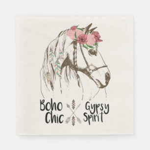 Niedliches Pferd Boho Western Land Reittiere Party Serviette
