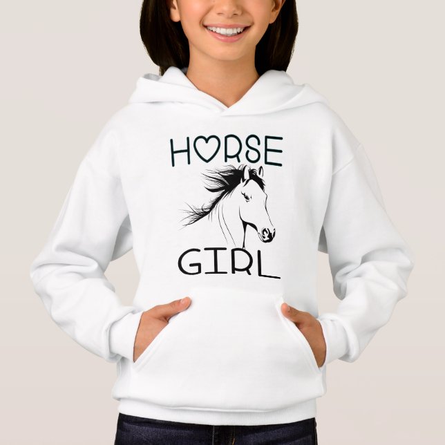 Niedliches Pferd Lover Pferde Reittierfarm Hoodie (Vorderseite)