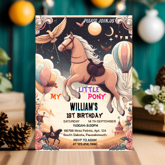niedliches Pferd mein kleines Pony ersten 1. Gebur Einladung