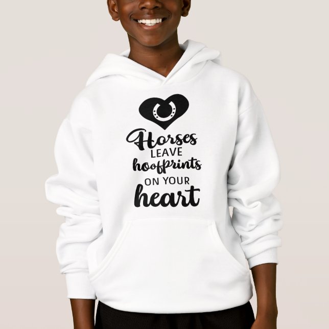 Niedliches Pferd Reitpferde Hoodie (Vorderseite)