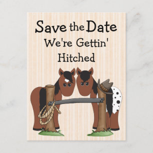 Niedliches Pferd Save the Date Hochzeitsmitteilung Einladung