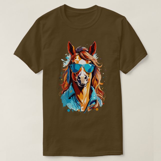 Niedliches Pferd T-Shirt (Design vorne)