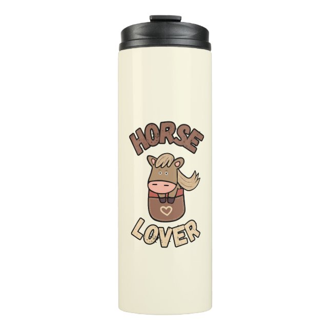 Niedliches Pferd Thermosbecher (Vorderseite)