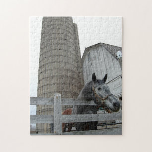 Niedliches Pferd und Silo Puzzle