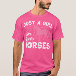 Niedliches Pferdedesign für Damen - Girls - Reiten T-Shirt